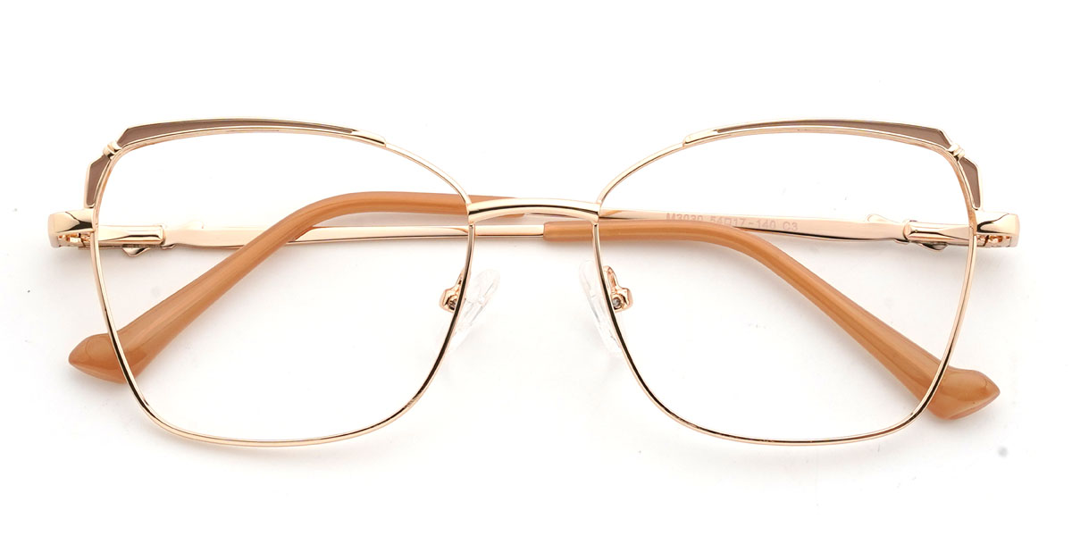 Doré Brun Federica Lunettes - Rectangle Glasses