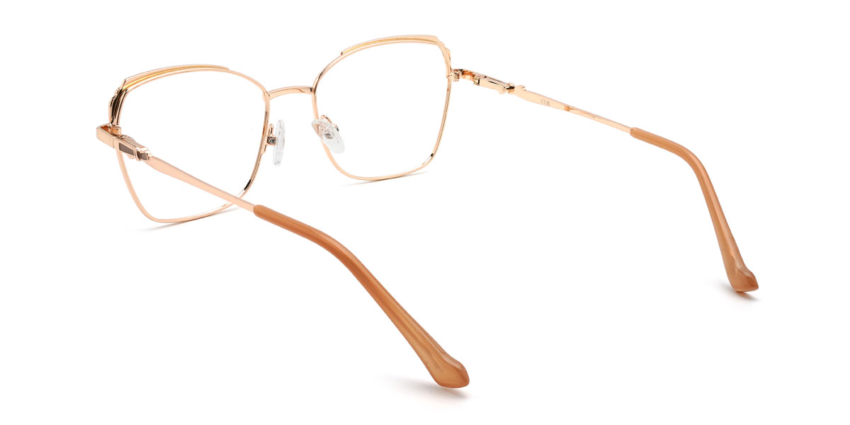 Doré Brun Federica Lunettes - Rectangle Glasses