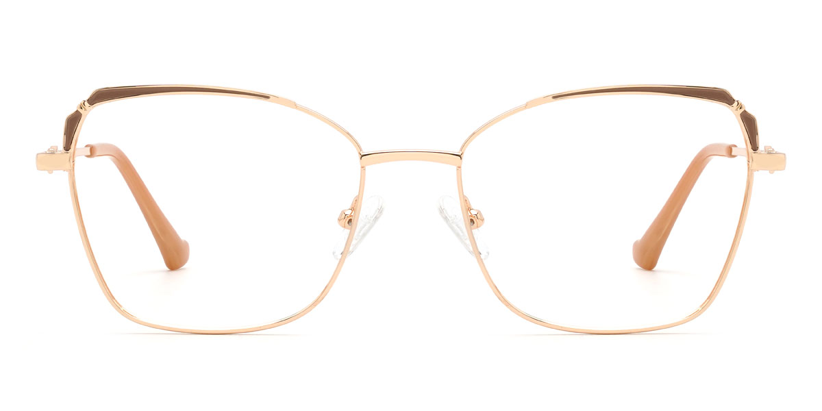 Doré Brun Federica Lunettes - Rectangle Glasses