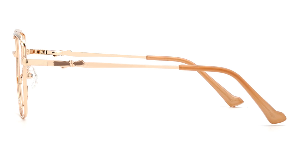 Doré Brun Federica Lunettes - Rectangle Glasses