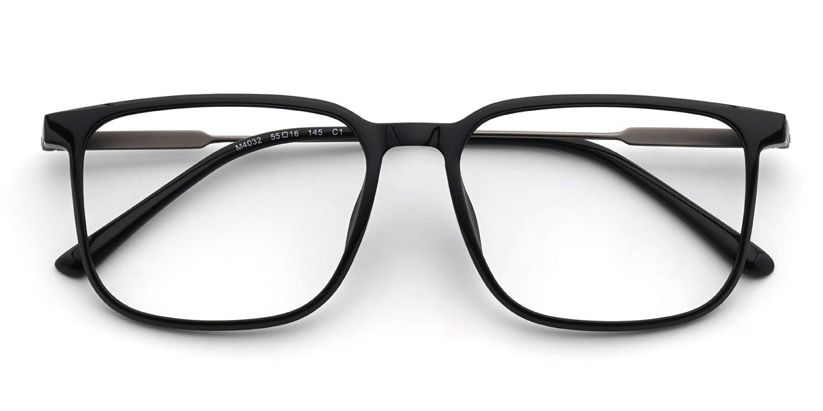 Noir Jibril Lunettes - Rectangle Glasses