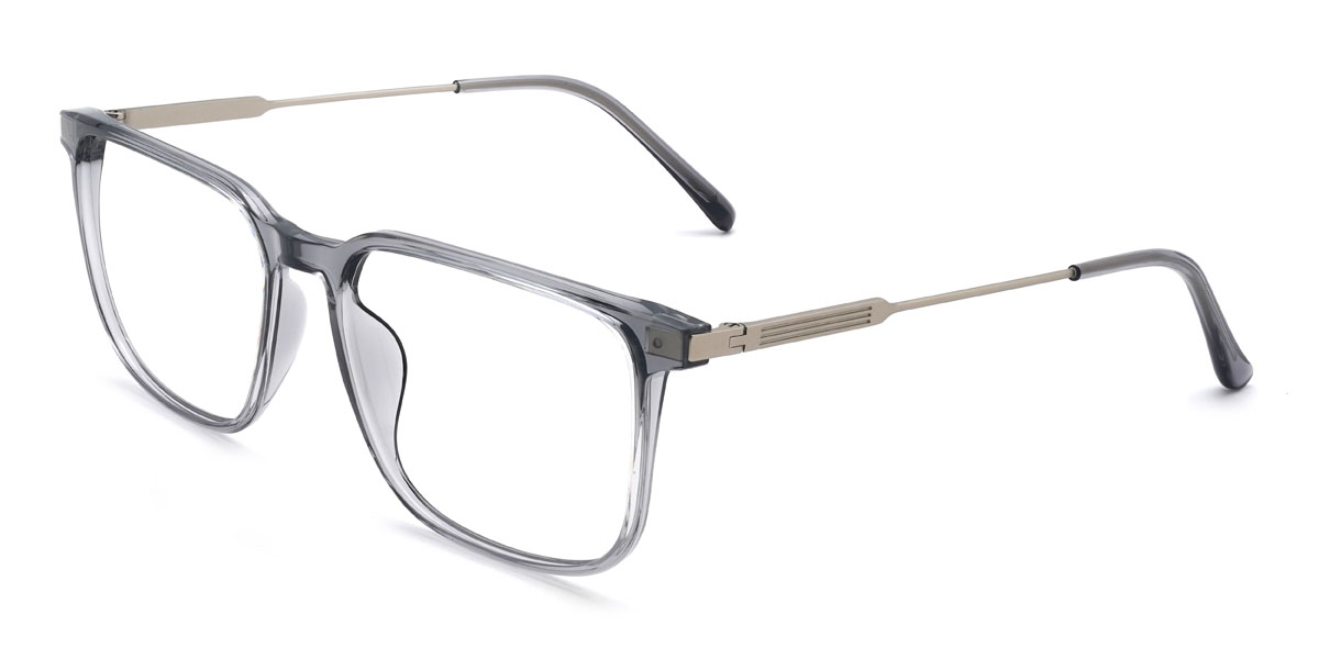 Clair Gris Jibril Lunettes - Rectangle Glasses
