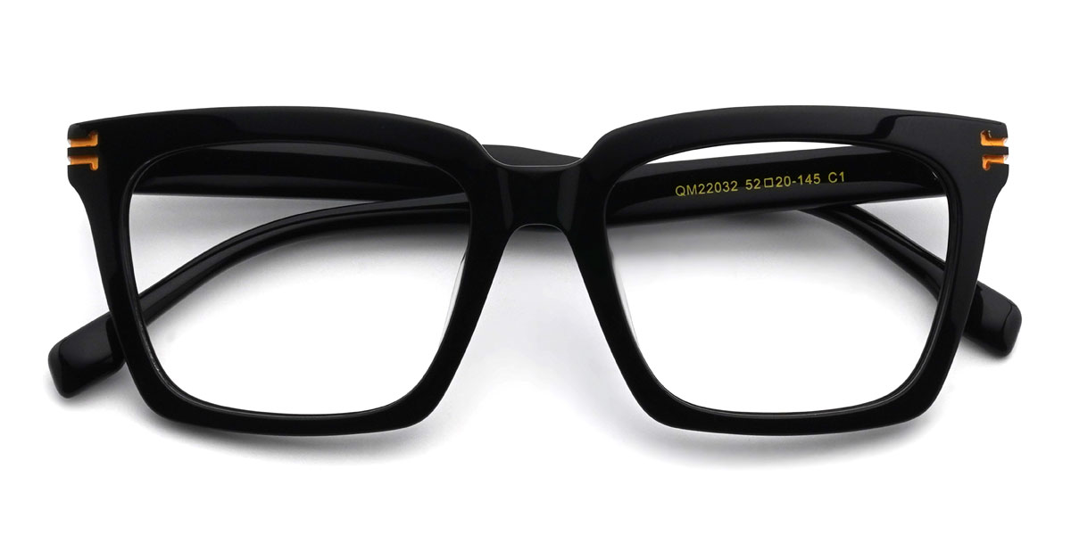 Noir Quorra Lunettes - Rectangle Glasses