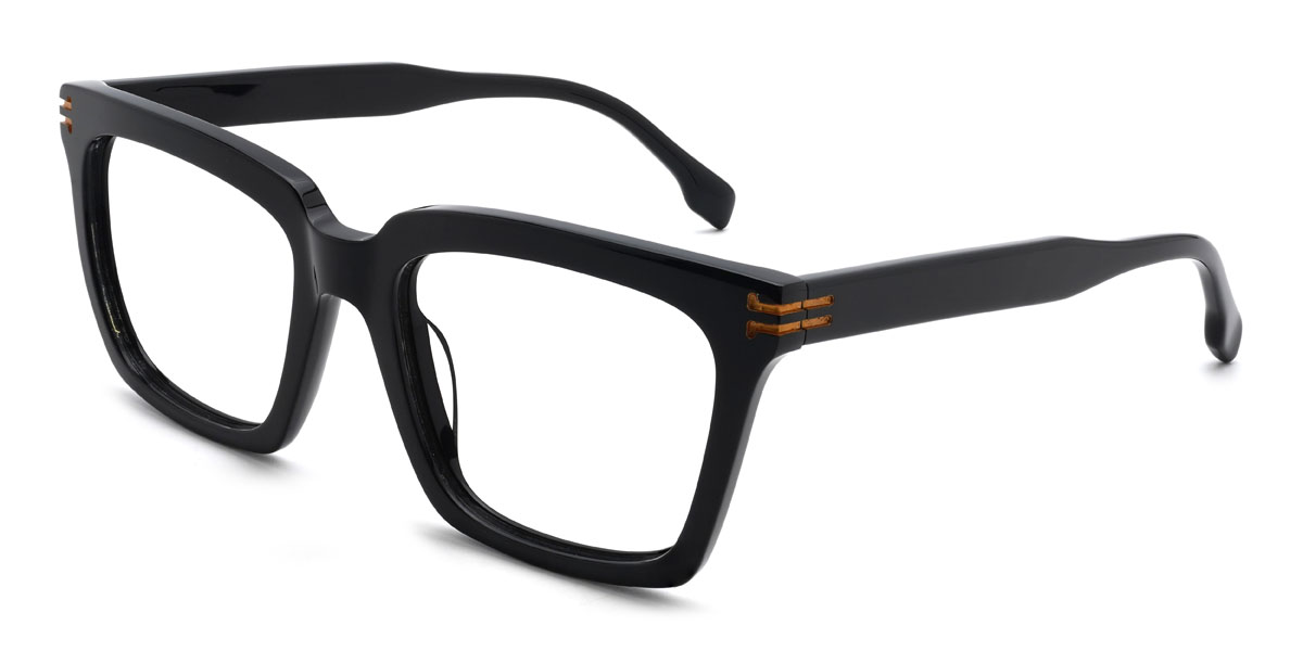 Noir Quorra Lunettes - Rectangle Glasses