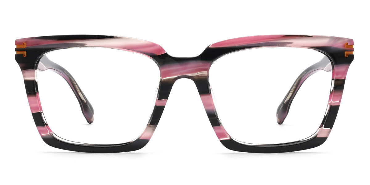Rosa Schildpatt Quorra Brille - Rectangle Glasses