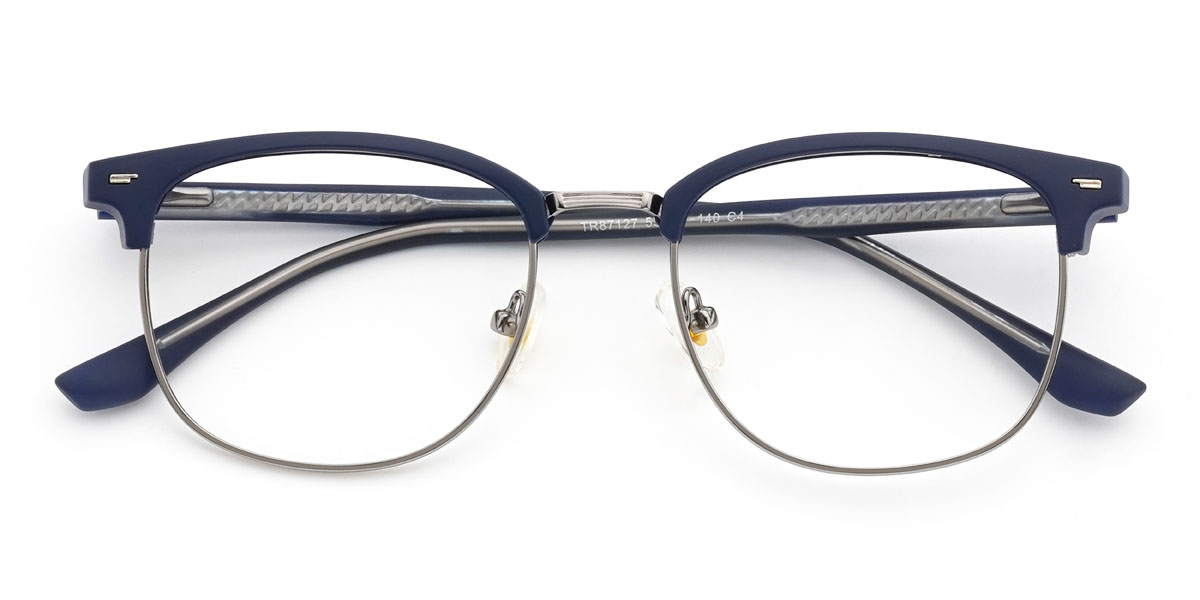 Silber Blau Habib Brille - Oval Glasses