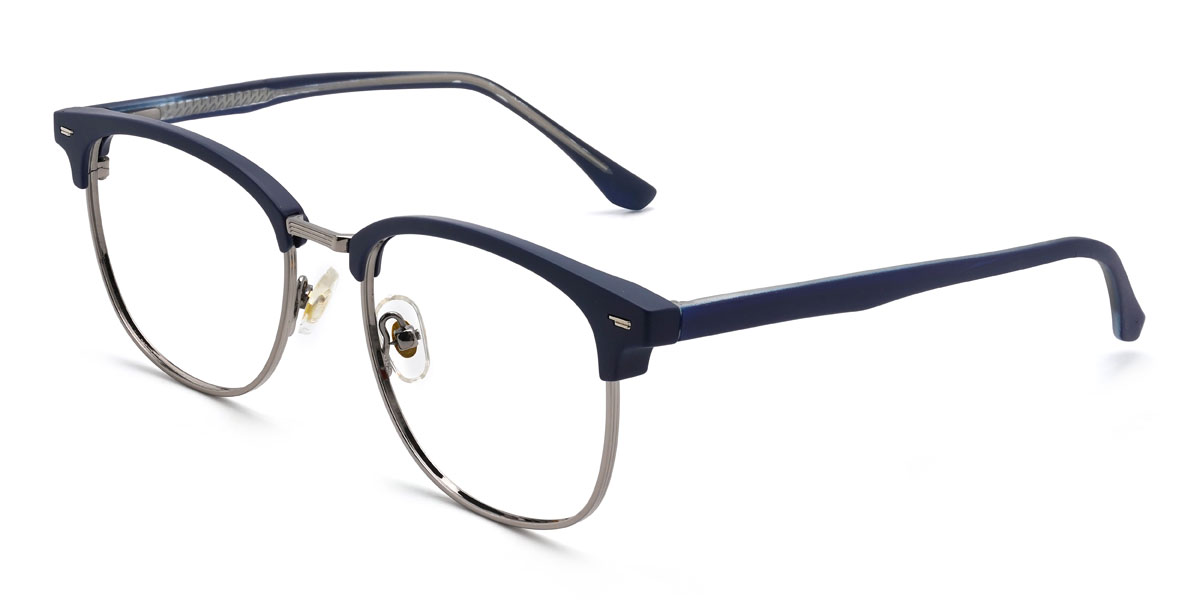 Silber Blau Habib Brille - Oval Glasses