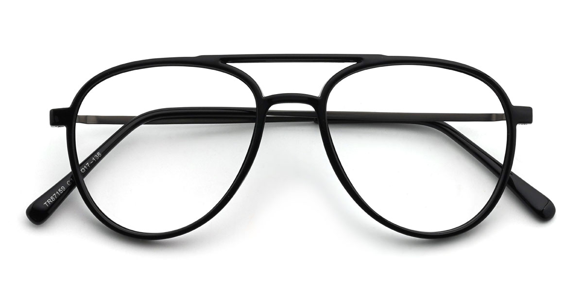 Schwarz Karthik Brille - Aviator Glasses