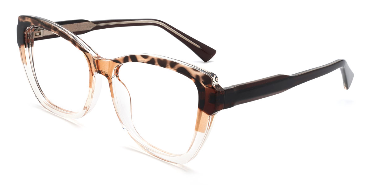Écaille de tortue transparente Lathan Lunettes - Square Glasses