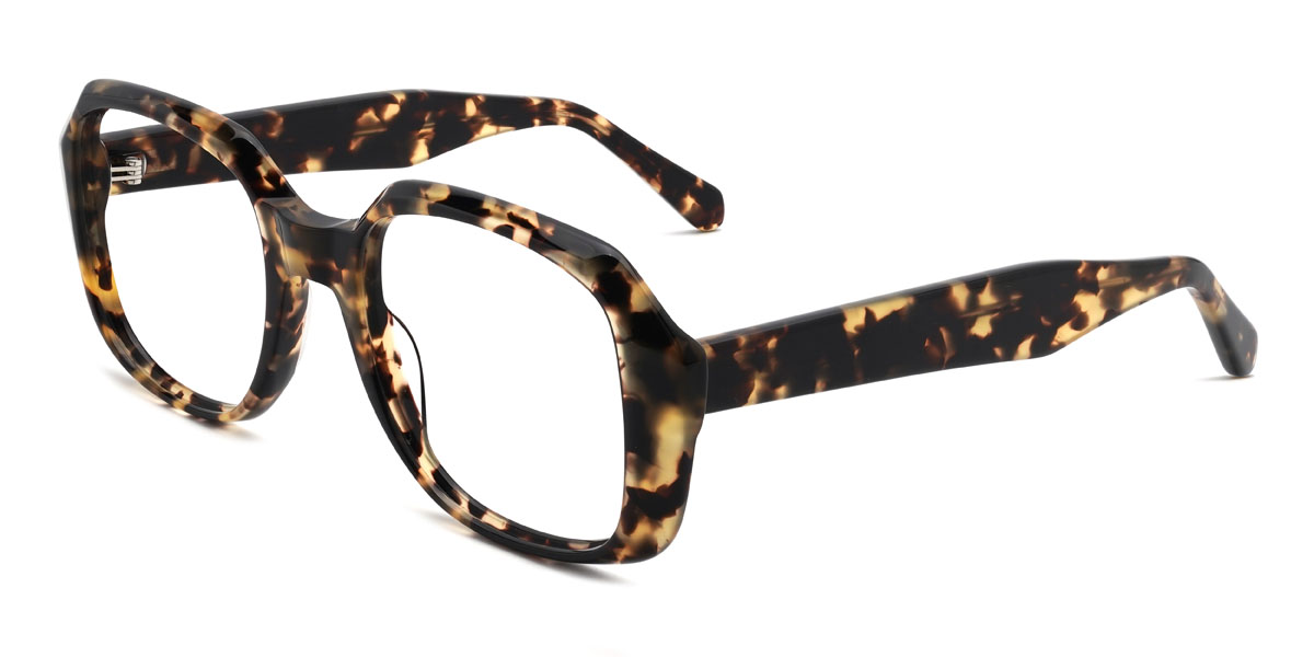 Ivoire Écaille de tortue Paola Lunettes - Rectangle Glasses