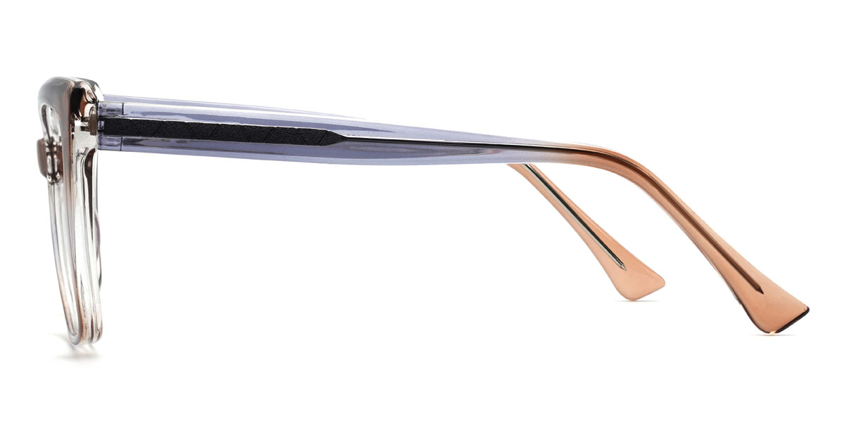 Brown Blue Hafsah Glasses - Rectangle Glasses