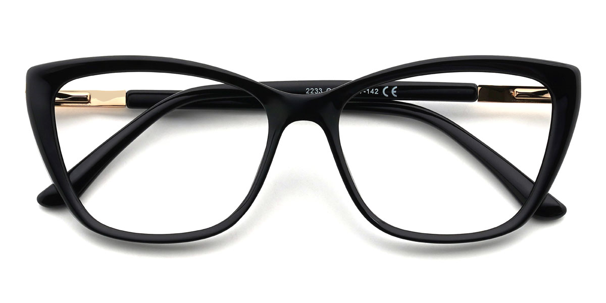 Black Adella Glasses - Cat Eye Glasses