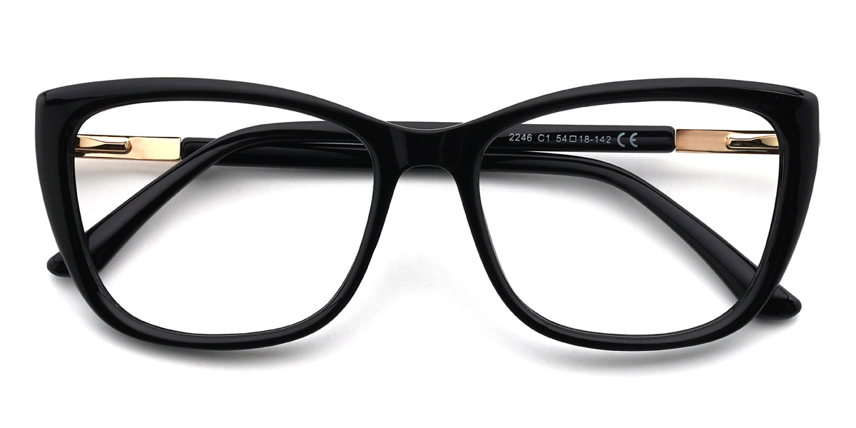 Black Cailyn Glasses - Cat Eye Glasses