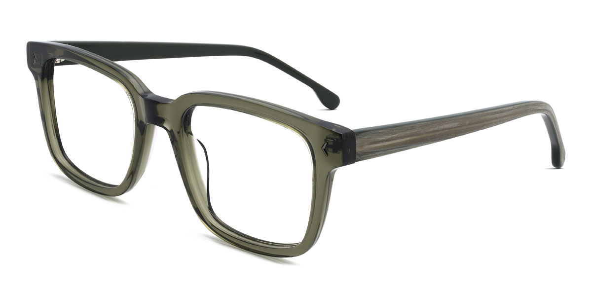 Green Tristin Glasses - Rectangle Glasses