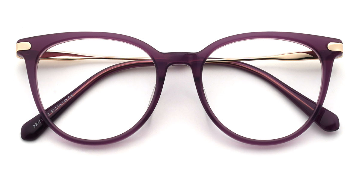Purple Millicent Glasses - Oval Glasses