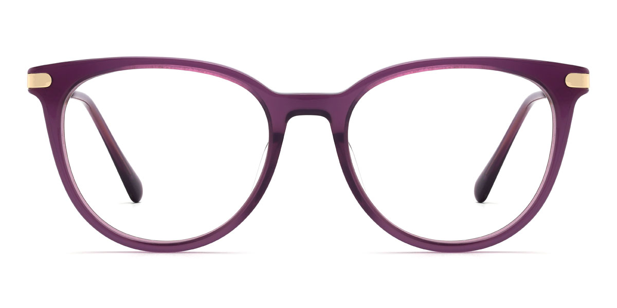 Purple Millicent Glasses - Oval Glasses
