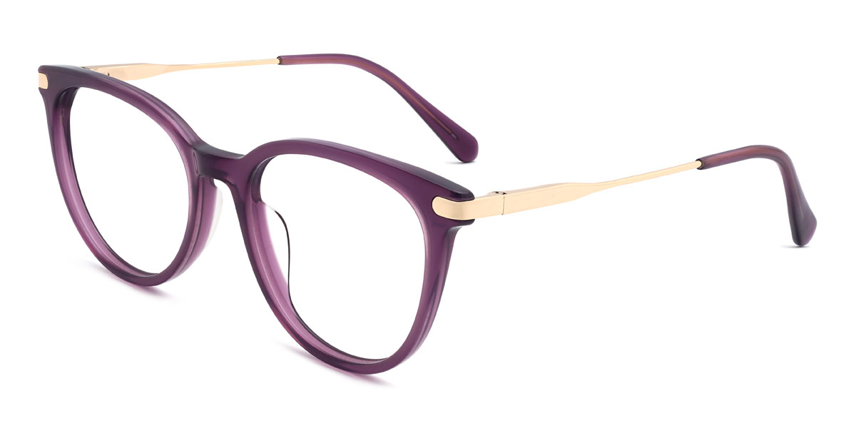 Purple Millicent Glasses - Oval Glasses
