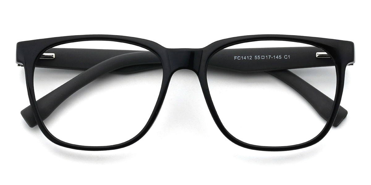 Black Ameen Glasses - Square Glasses