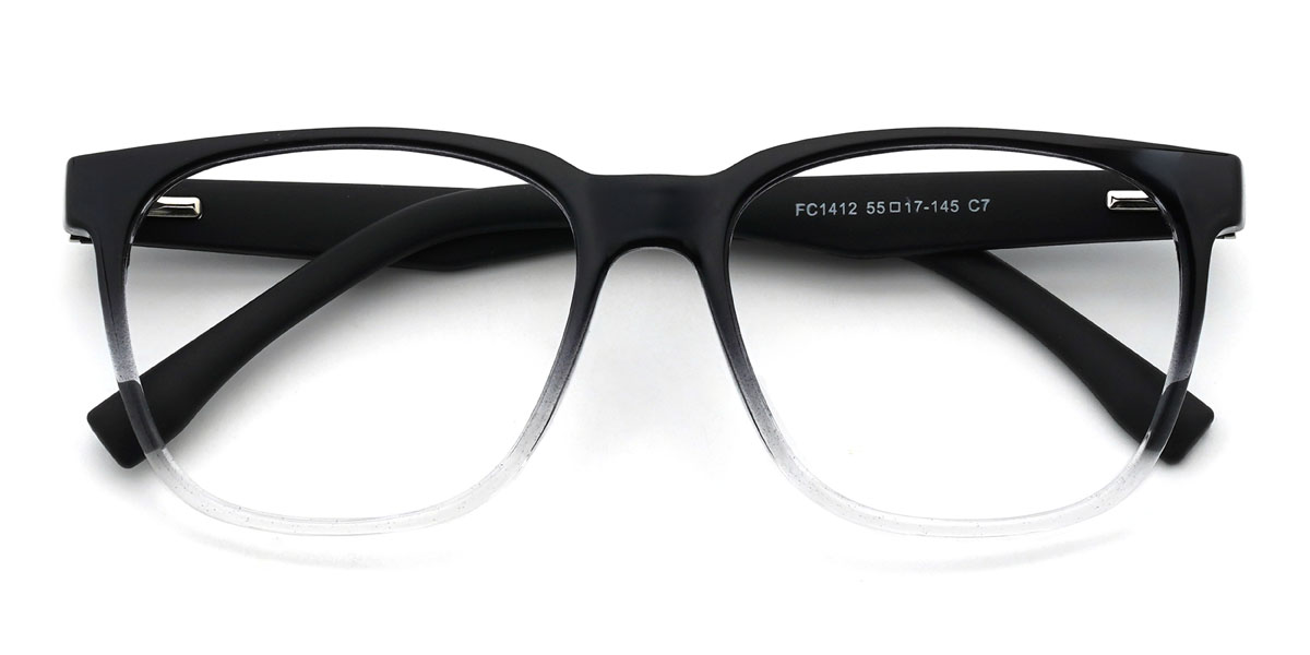 Black Clear Ameen Glasses - Square Glasses