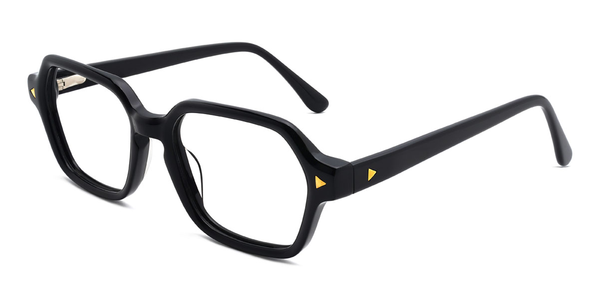 Black Cornelius Glasses - Rectangle Glasses