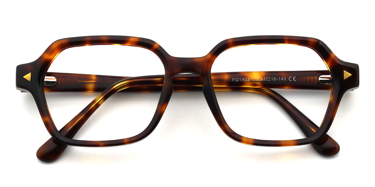Tortoiseshell Cornelius Glasses - Rectangle Glasses
