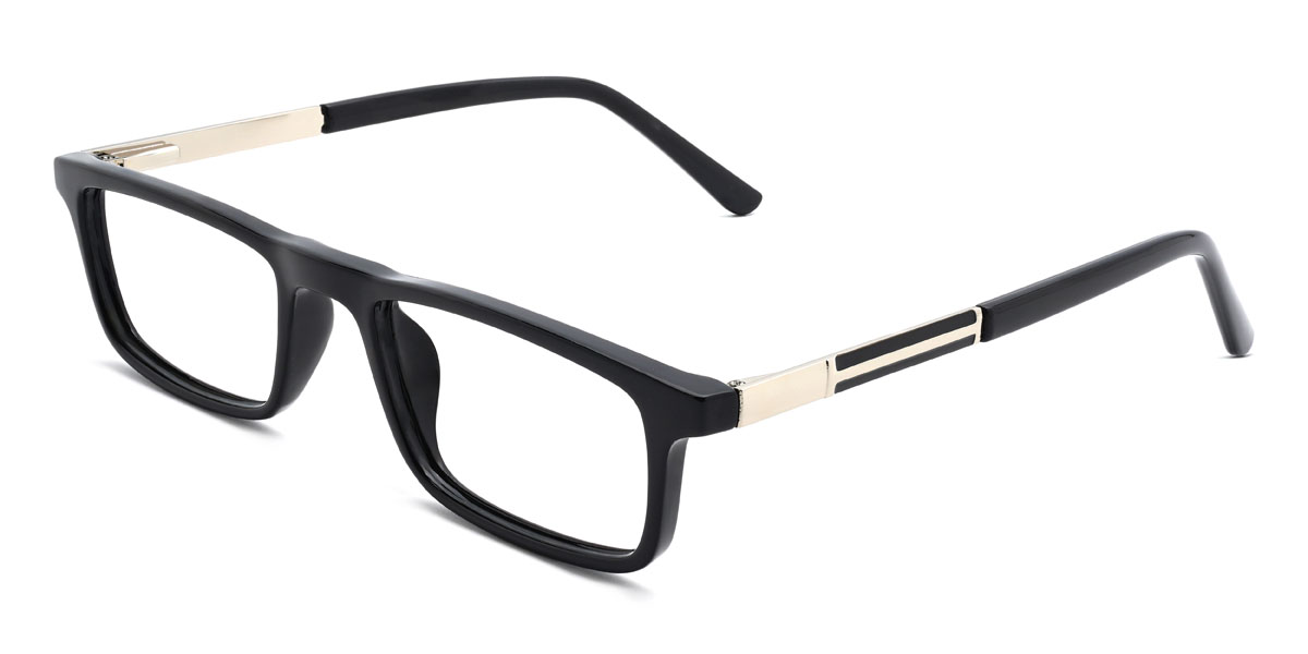 Black Marek Glasses - Rectangle Glasses