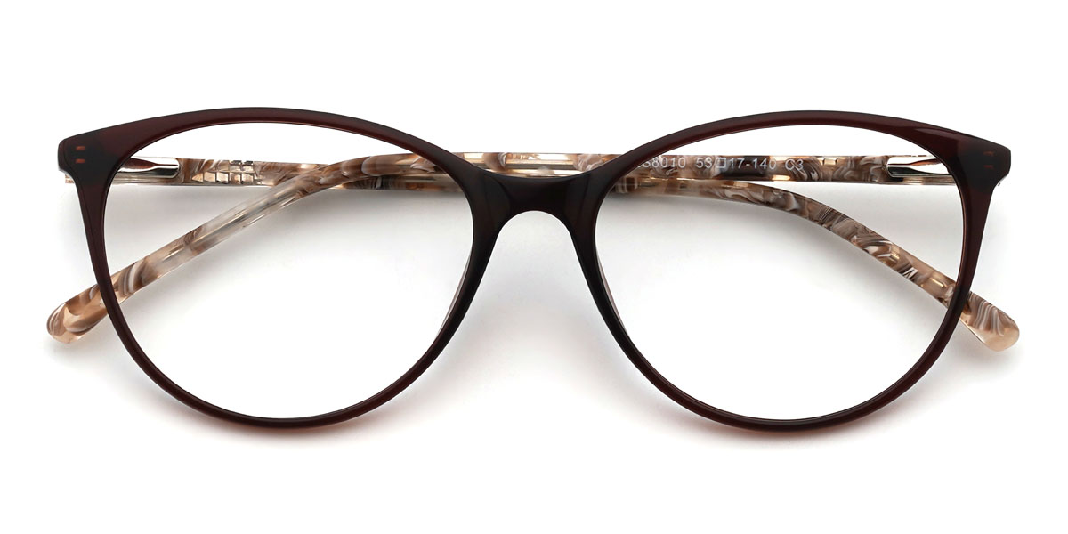 Marron Shaylee Lunettes - Oval Glasses