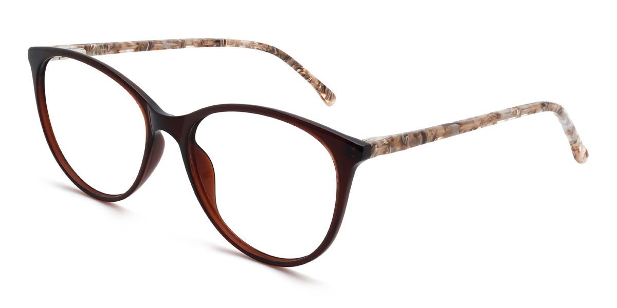Marron Shaylee Lunettes - Oval Glasses