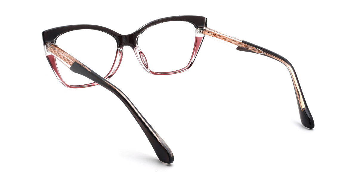 Brun Rouge Vianna Lunettes - Cat Eye Glasses