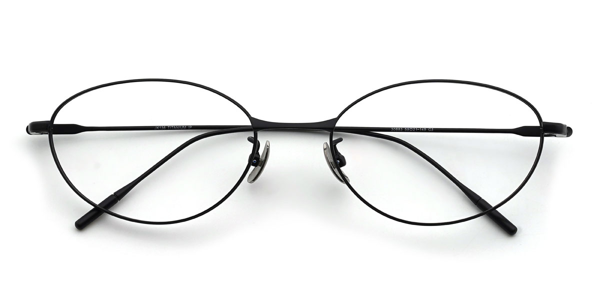 Black Fiorella Glasses - Oval Glasses