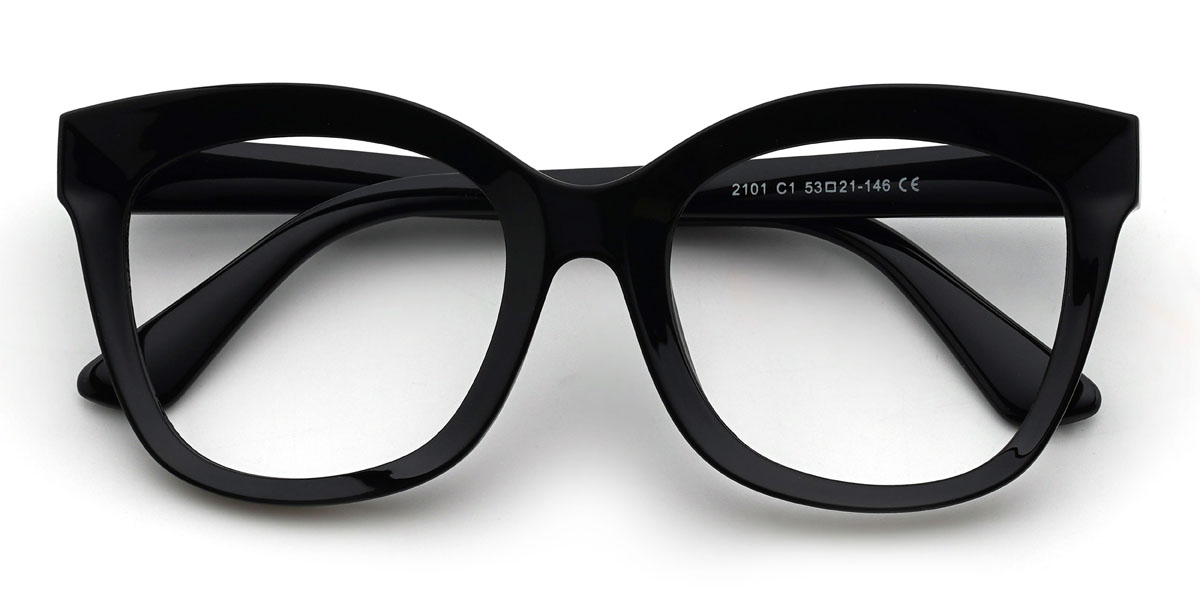 Schwarz Paizley Brille - Oval Glasses