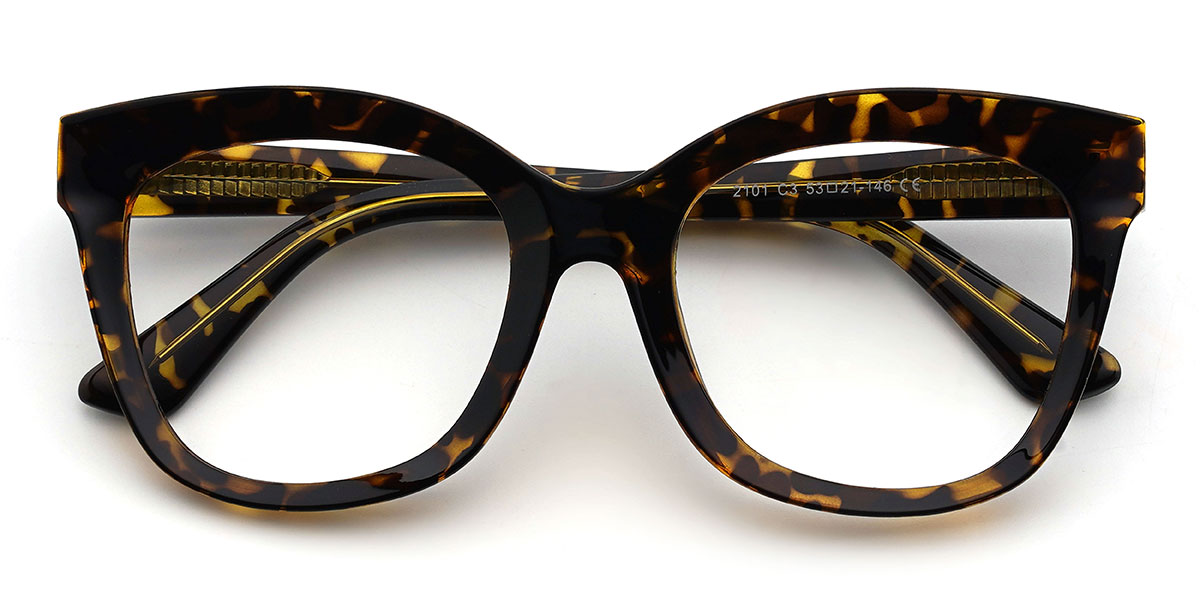 Tortoiseshell Paizley Glasses - Oval Glasses