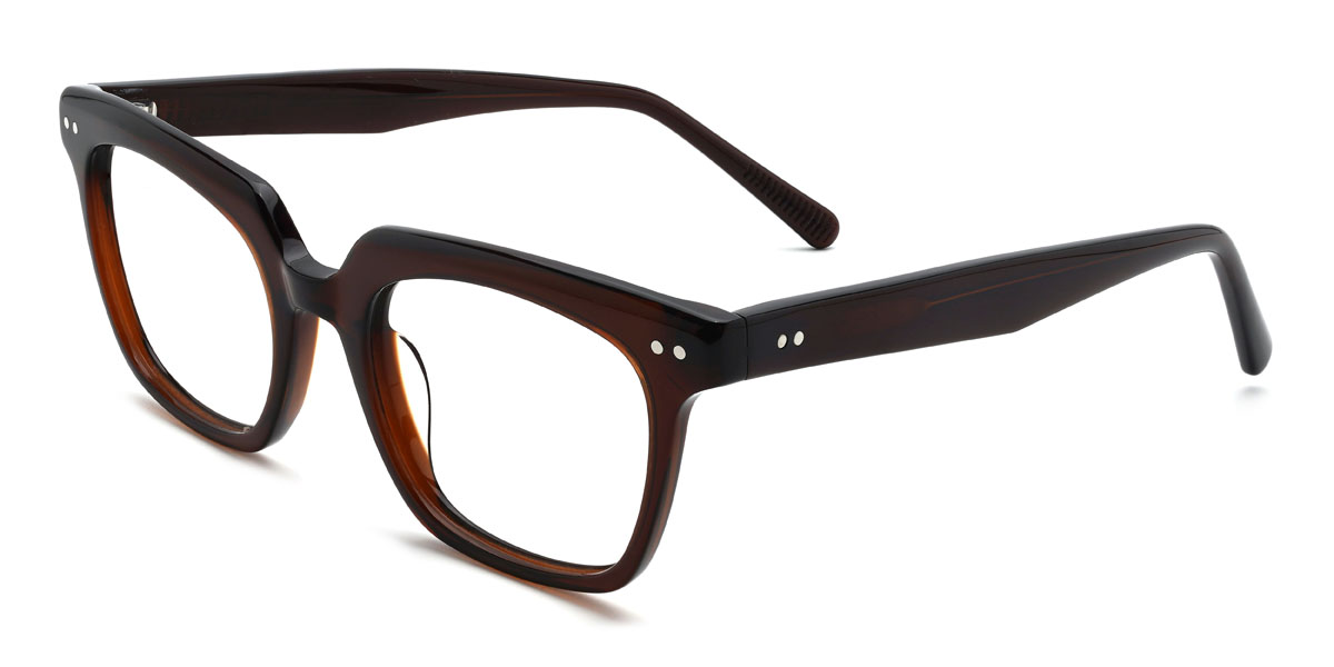 Foncé Brun Zemirah Lunettes - Rectangle Glasses