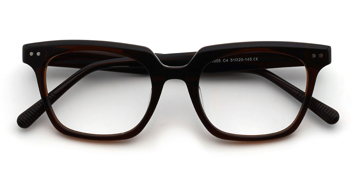 Foncé Brun Zemirah Lunettes - Rectangle Glasses