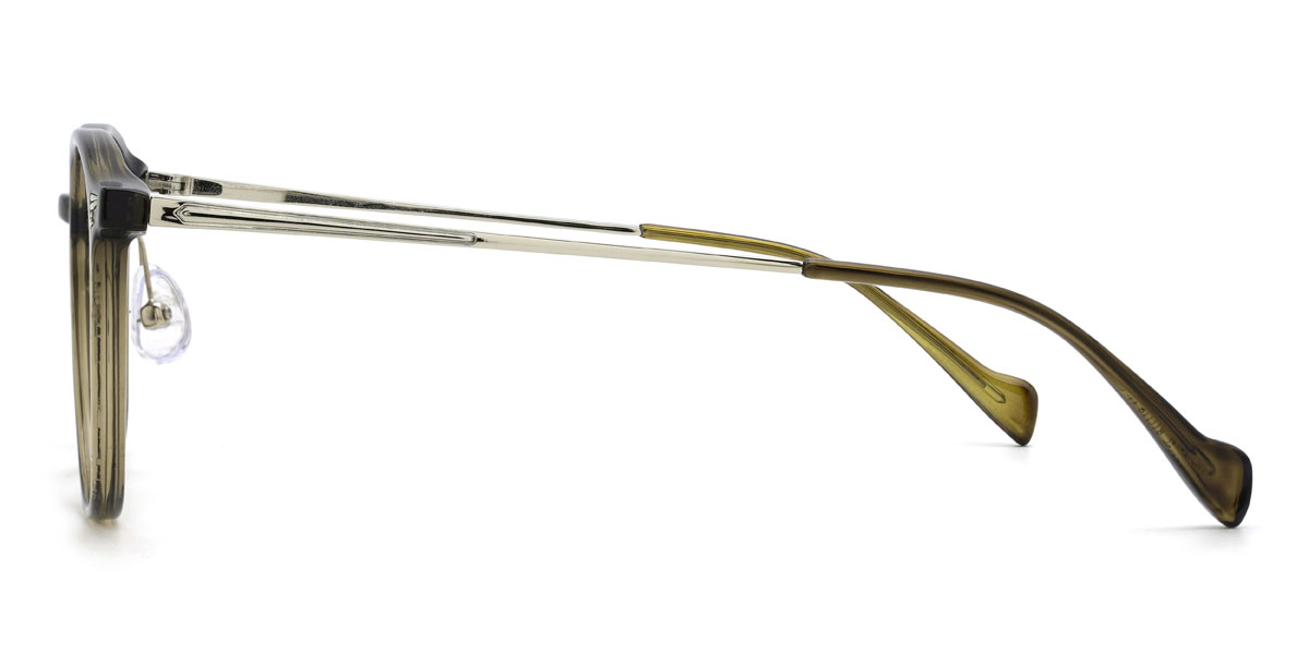 Olive Green Xaylen Glasses - Oval Glasses