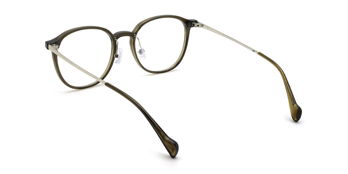 Olive Green Xaylen Glasses - Oval Glasses