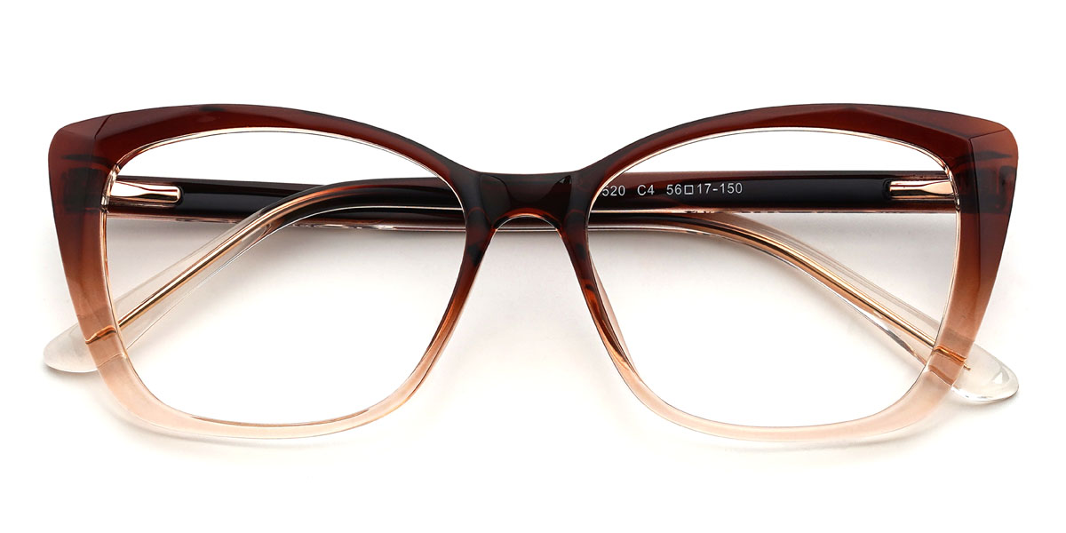 Gradient Brown Marcelina Glasses - Cat Eye Glasses