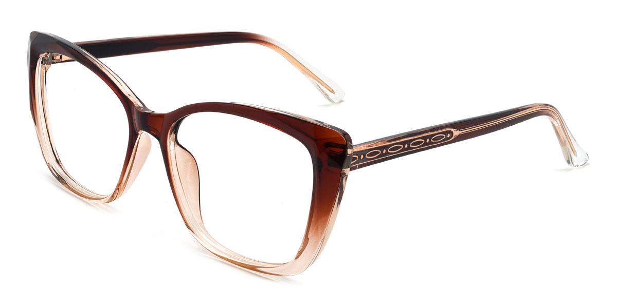 Gradient Brown Marcelina Glasses - Cat Eye Glasses