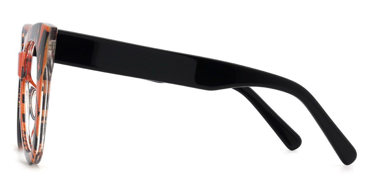 Noir Orange Harini Lunettes - Oval Glasses