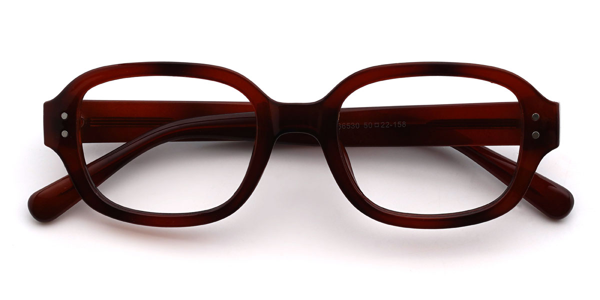 Rot Schildpatt Miklo Brille - Rectangle Glasses
