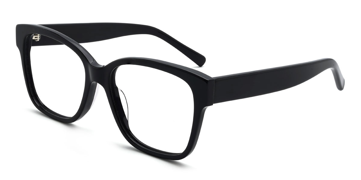 Schwarz Solar Brille - Rectangle Glasses