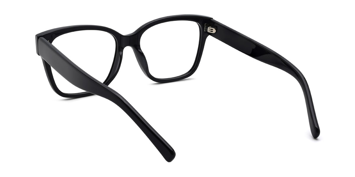 Schwarz Solar Brille - Rectangle Glasses