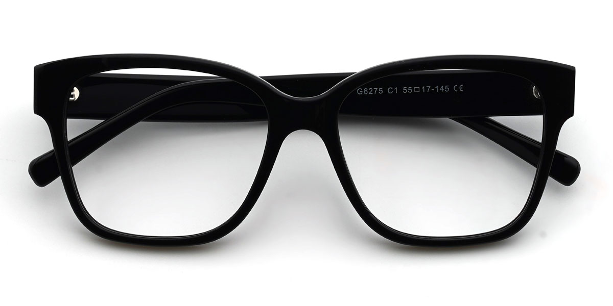 Schwarz Solar Brille - Rectangle Glasses