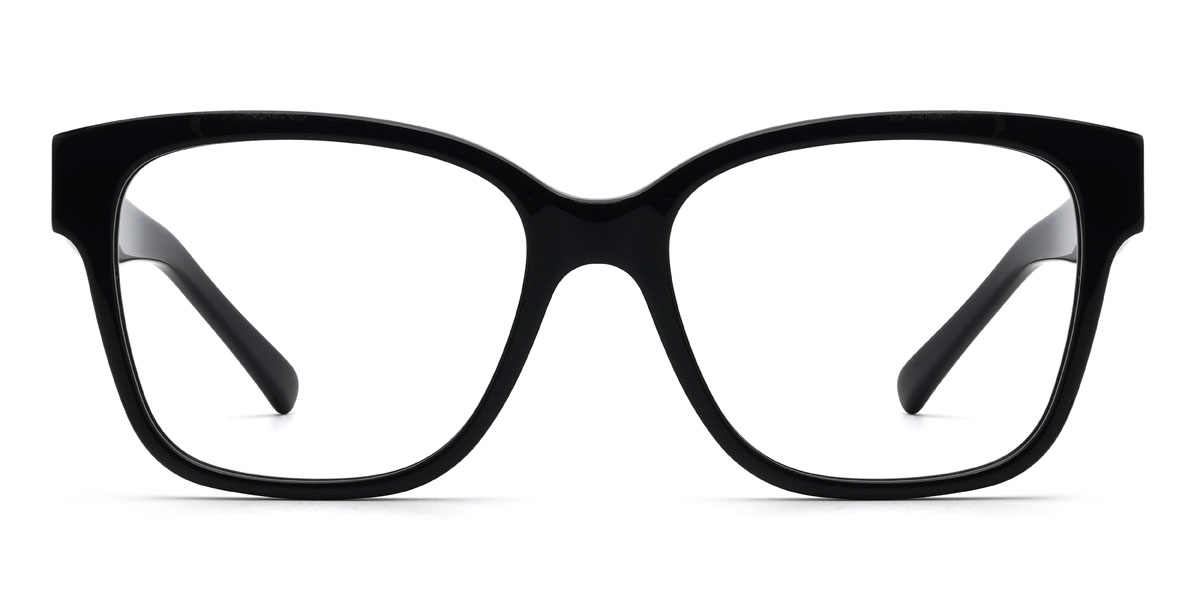 Schwarz Solar Brille - Rectangle Glasses