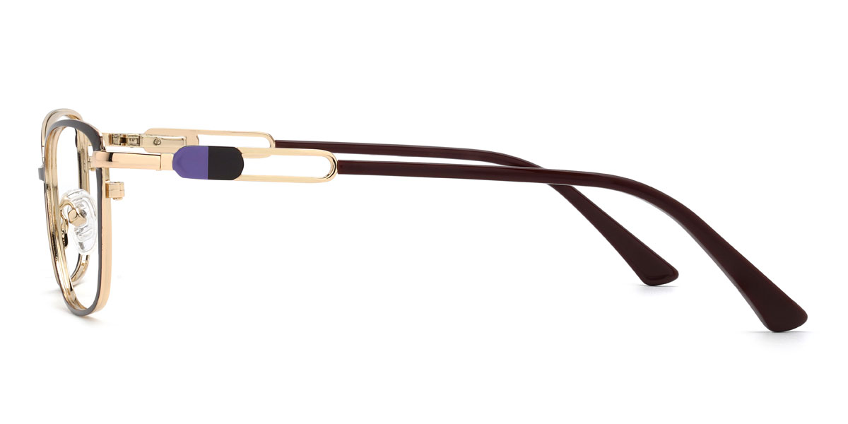 Gold Schwarz Burke Brille - Rectangle Glasses