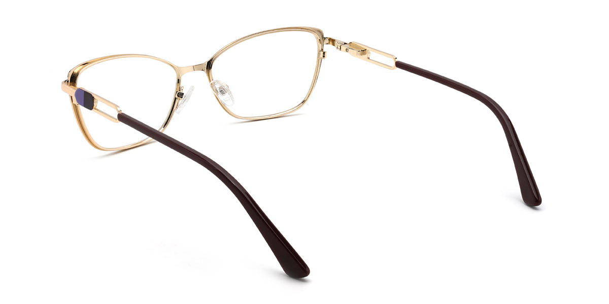 Gold Schwarz Burke Brille - Rectangle Glasses