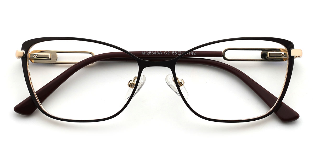 Gold Schwarz Burke Brille - Rectangle Glasses
