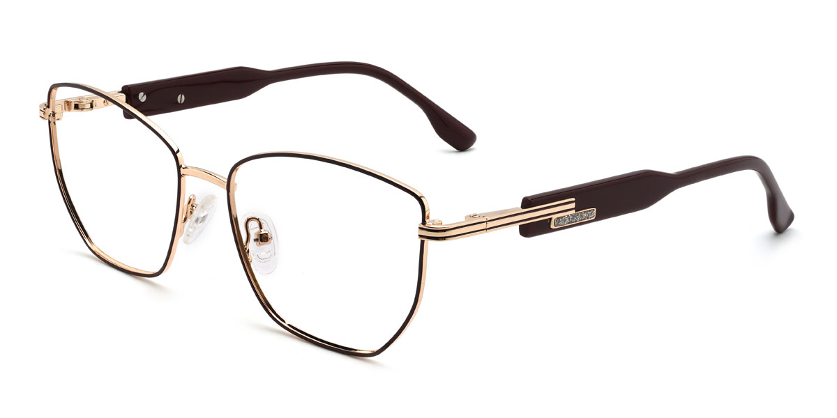 Braun Kyrian Brille - Rectangle Glasses