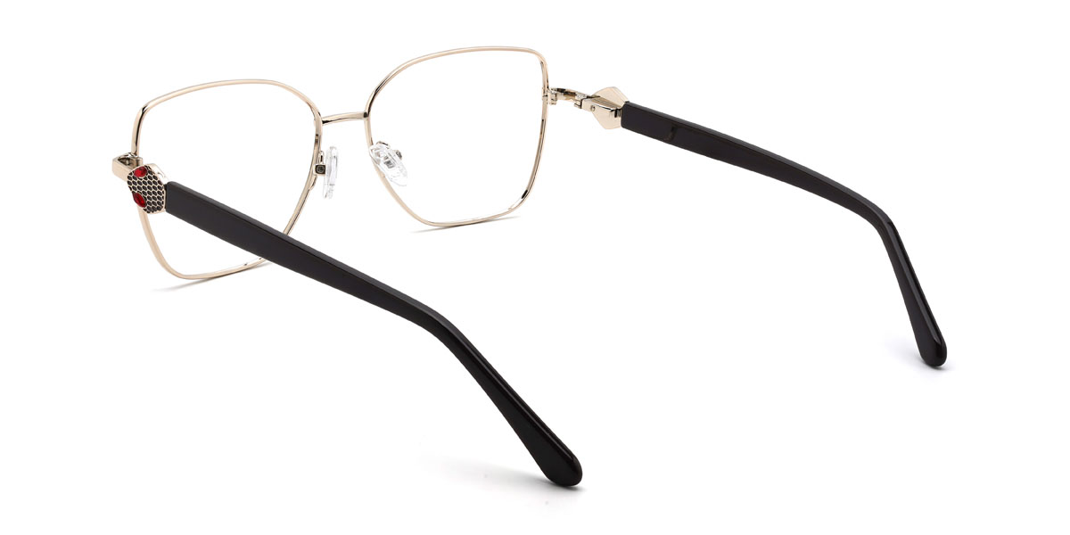 Schwarz Silber Stavros Brille - Rectangle Glasses