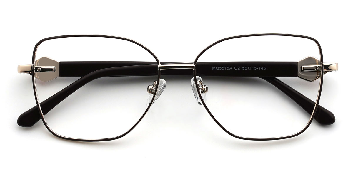 Gold Schwarz Stavros Brille - Rectangle Glasses